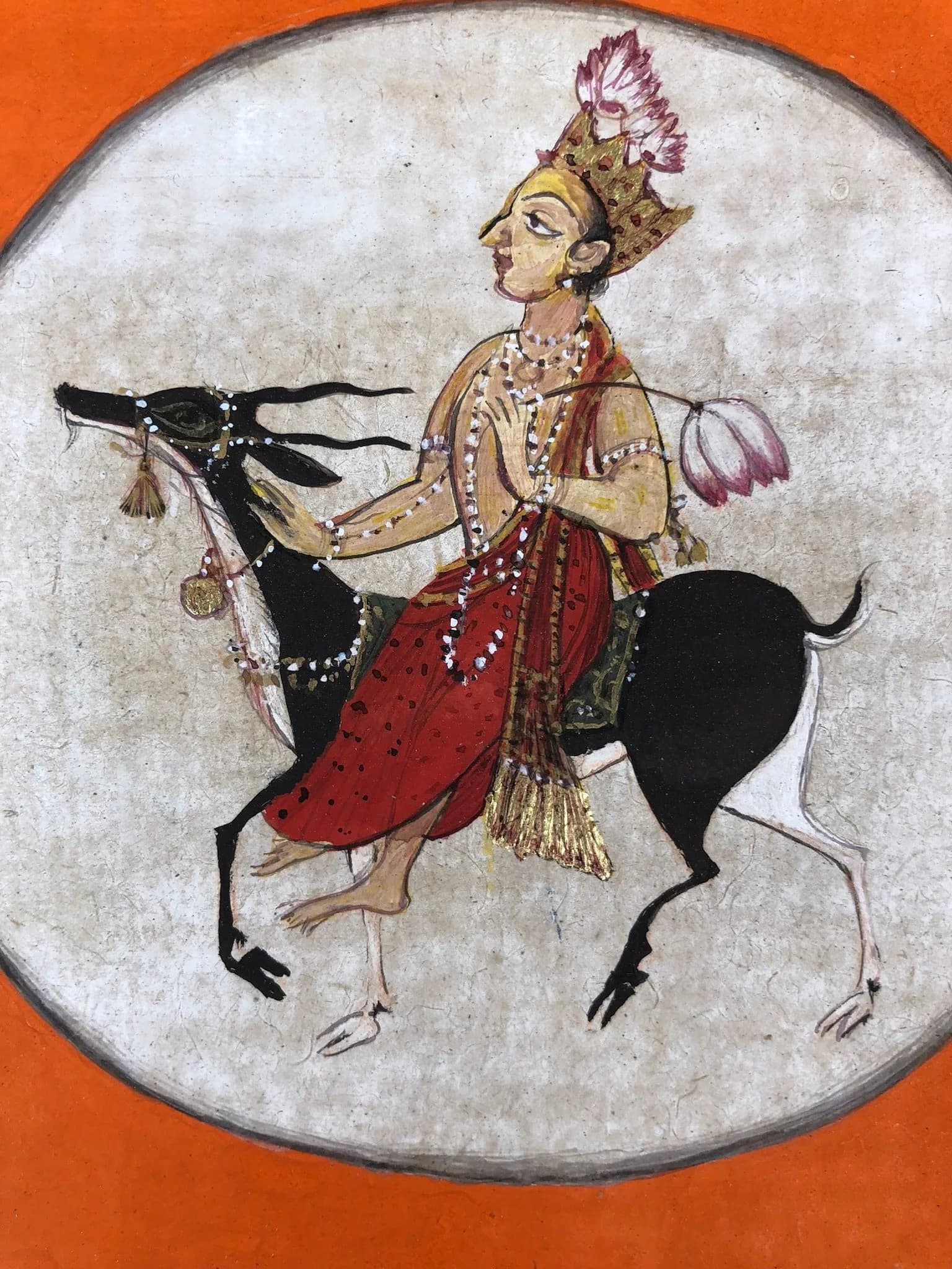 Miniature painting deity roundel