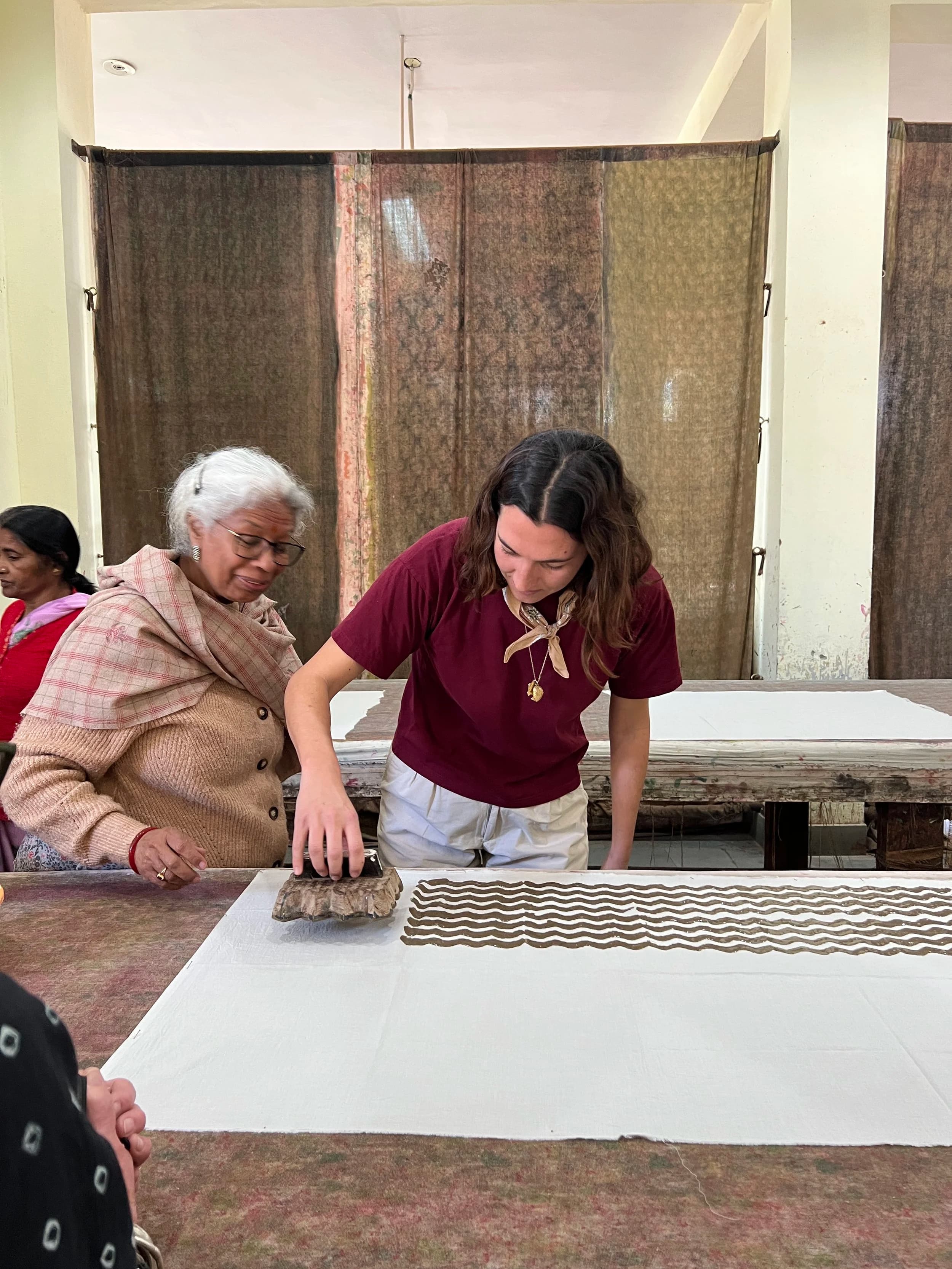 Block printing workshop lesson